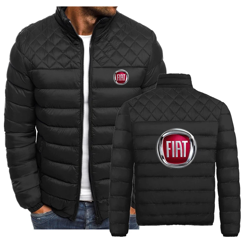 

Fiat Fashion Casual Zipper Hoodies Men's Cotton Clothing Winter Warm Jackets Harajuku Male Stand Collar Tops Coats m01