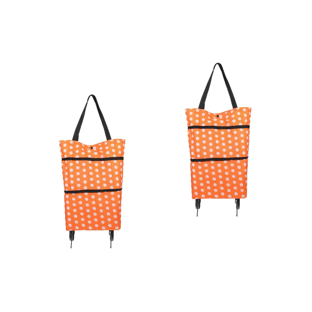 

2pcs Household Storage Handheld Bag Practical Shopping Cart Bag Versatile Trolley with Wheels