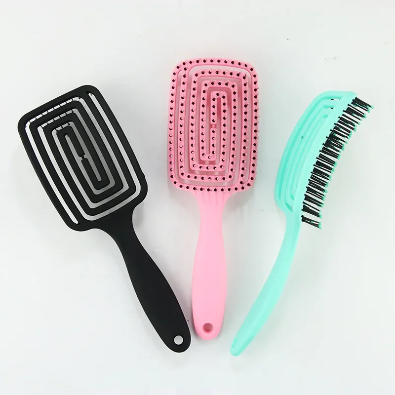 

Barber Accessories Hair Comb Bristle Nylon Hairbrush Wet Curly Detangle HairBrush Women's Hair Brush Styling Hair Accessories