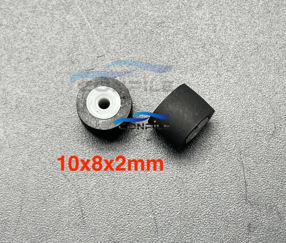 2pcs 10mmx8x2 wheel belt pulley rubber pinch roller for JVC Stereo player audio tape recorder cassette deck