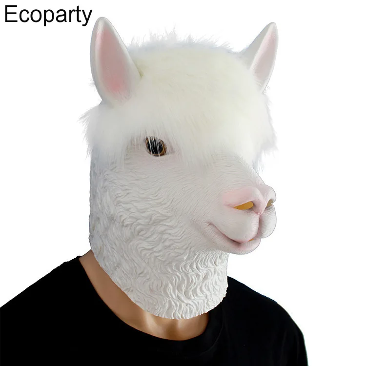 Симпатичная латексная маска с забавными животными собакой лисой костюм для