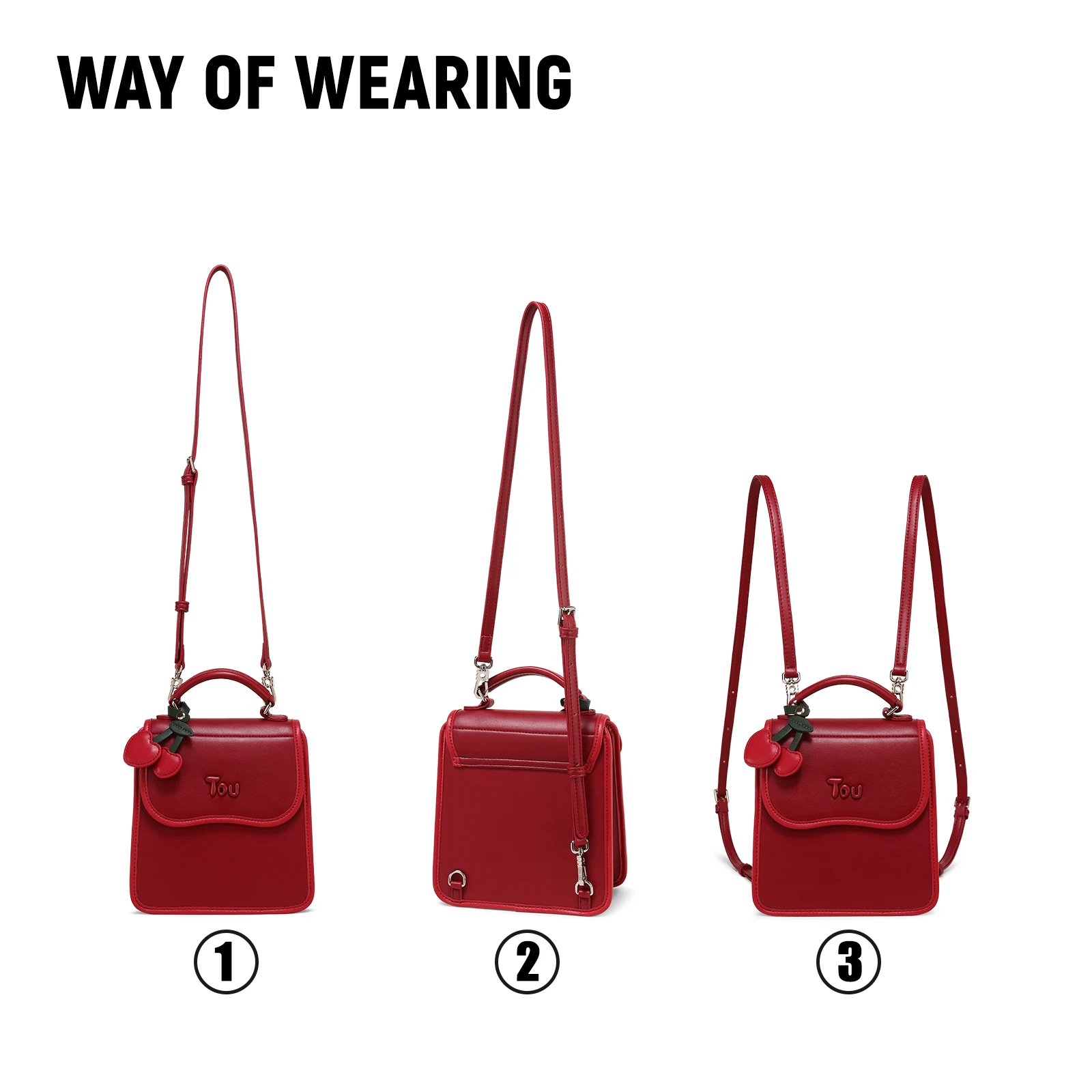 Оригинальный Женский рюкзак-Кроссбоди с подвеской в виде вишни