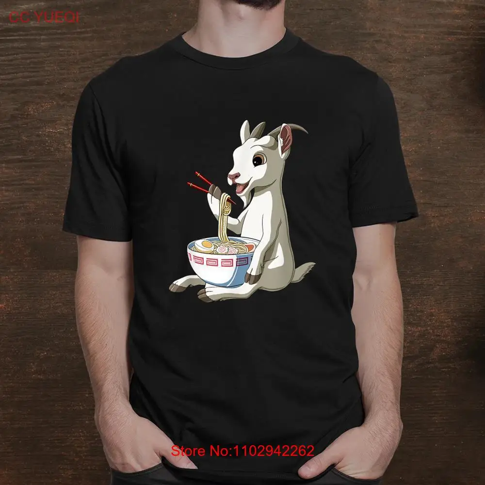 Забавная японская кавайная Ретро Винтажная футболка с рисунком козы рамен