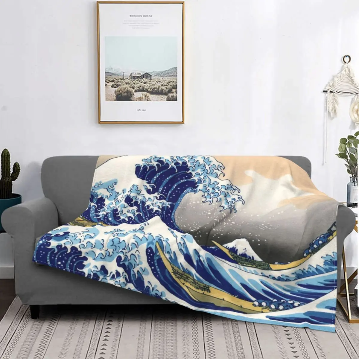 

The Great Wave Off Kanagawa Katsushika Hokusai Blanket Summer Soft Throw Blankets for Bedding Bedroom Bedding Throws