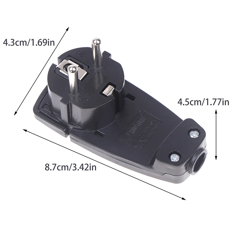 Дополнительная плоская вилка 250 В (16 А) белая розетка адаптер со складной ручкой и