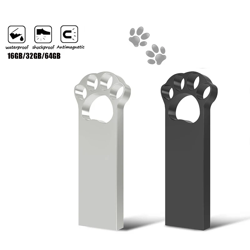 

Металлический флеш-накопитель в виде кота