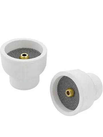 2 шт. 14 #   Белая керамическая насадка из глинозема для сварочной горелки Tig WP9/20/17/18/26 # 10, керамическая белая сварочная чашка TIG