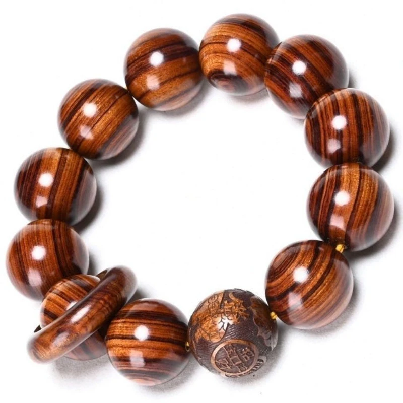 Scented Rosewood Bracelet Beads Men and Women Bracelet Agarwood Sandalwood Incense Pterocarpus Santalinus Ebony Rosary Ornament