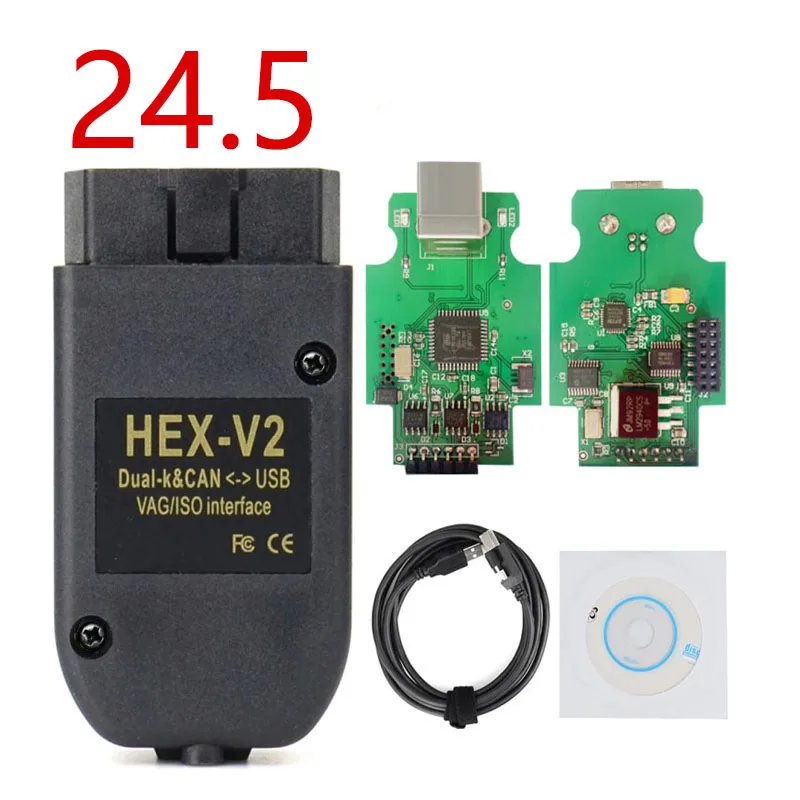 2024 Новинка V23.3.1 VCDS VAGCOM сканер инструменты Диагностический кабель HEX V2 OBD для VW AUDI