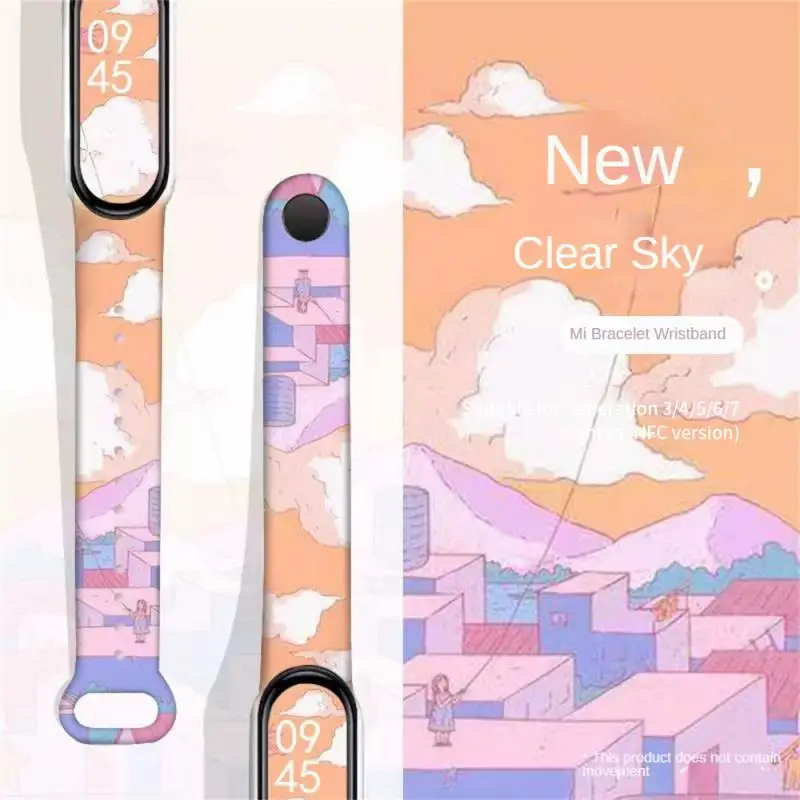 

Silicone Strap for Mi Band 7 Watch Bracelet Cartoon Wrist Strap Replacement Wriststrap Smart Watch Band Sport Strap Bracelet