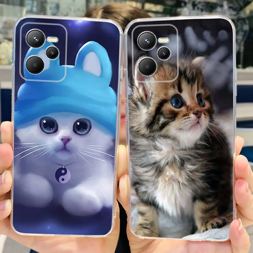 Мягкие силиконовые чехлы с красивым цветочным рисунком для Realme C35 чехол RMX3511