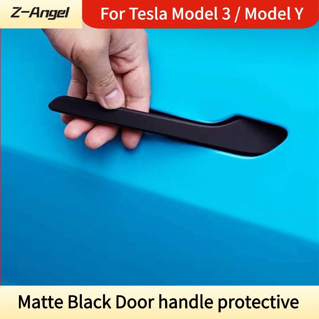 

4 двери матовая черная защита двери автомобиля для tesla model 3 декоративная наклейка для tesla model Y 2018-2022