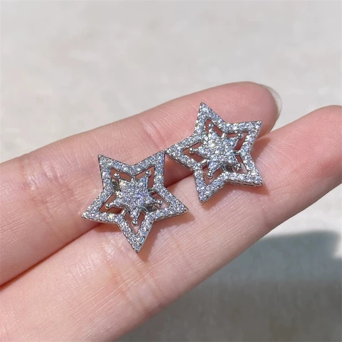 Серьги-гвоздики SUGO Star Design