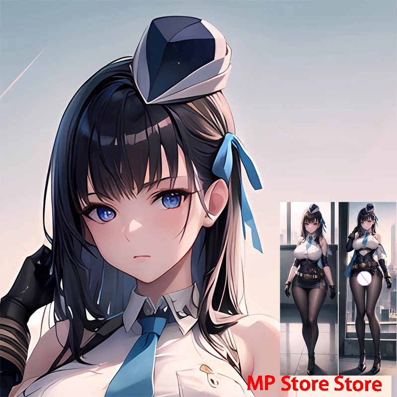 Черные чулки Dakimakura с красивыми ножками микро-мини-юбка Двусторонняя аниме