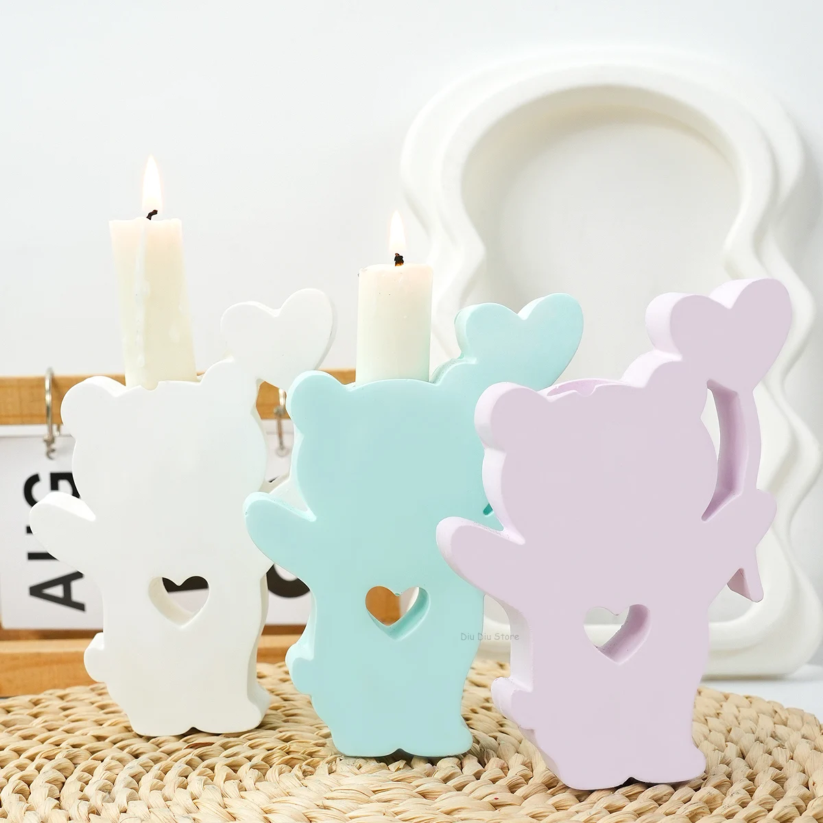 3D милая детская силиконовая форма для рукоделия животное создание пластыря