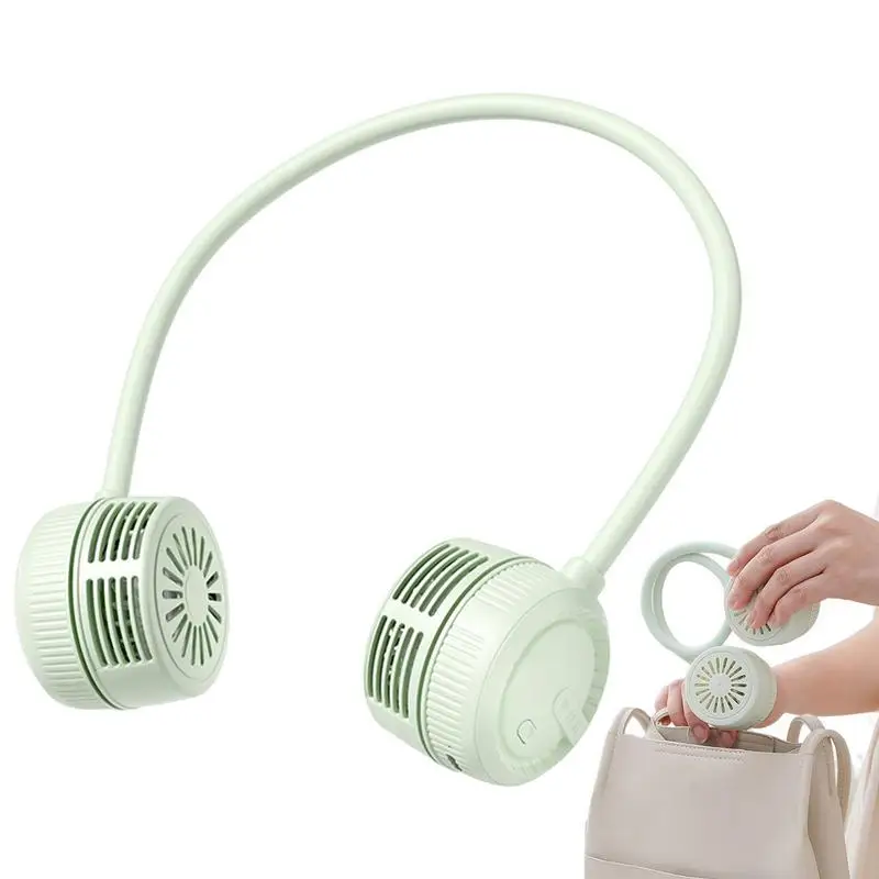 

Fans For Your Neck Portable Fan For Neck With 3 Speeds Change Wearable Personal Fan Leafless Neck Air Conditioner For Outdoor
