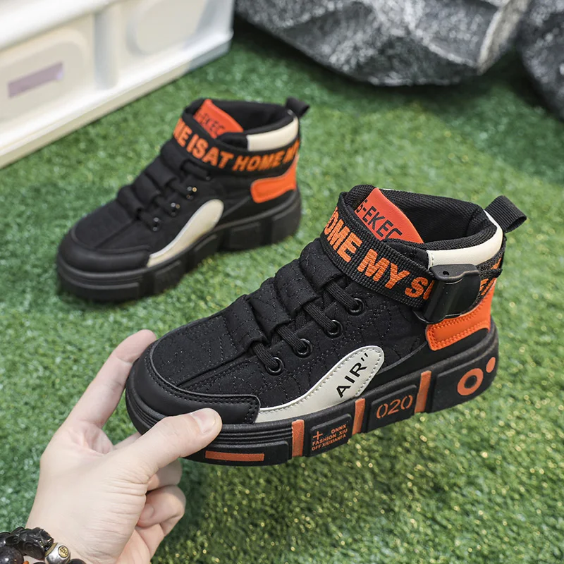 Детская Обувь Для Скейтбординга Унисекс Кожаная Нескользящая Резиновая Подошва