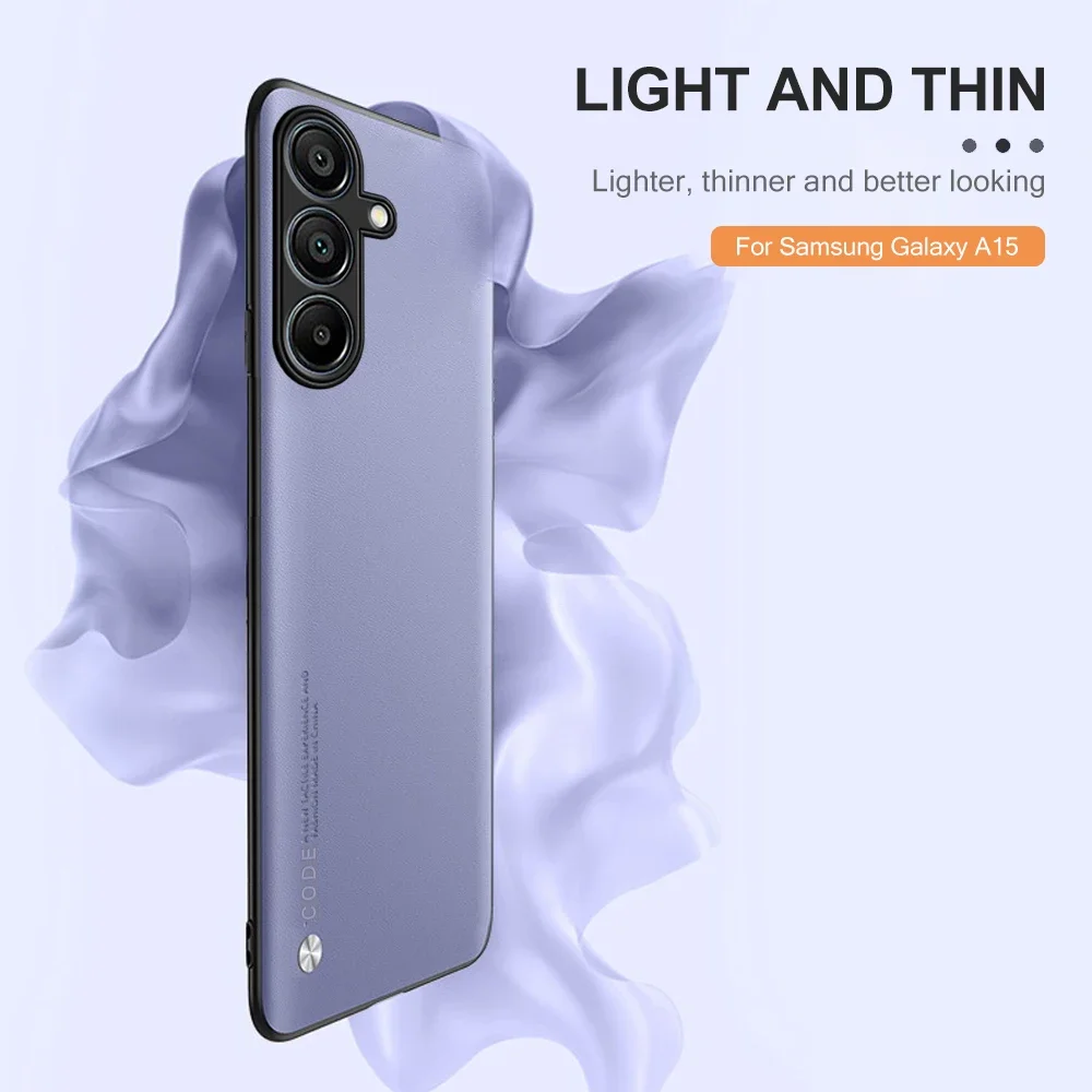 Кожаный чехол для телефона с простым кожей Samsung Galaxy M35 5G мягкая рамка из ТПУ