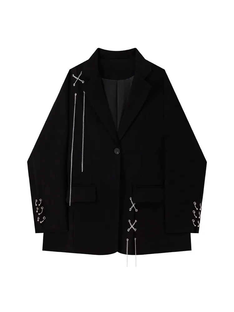 Женский Готический блейзер в стиле Харадзюку utumn куртка темной академии пальто