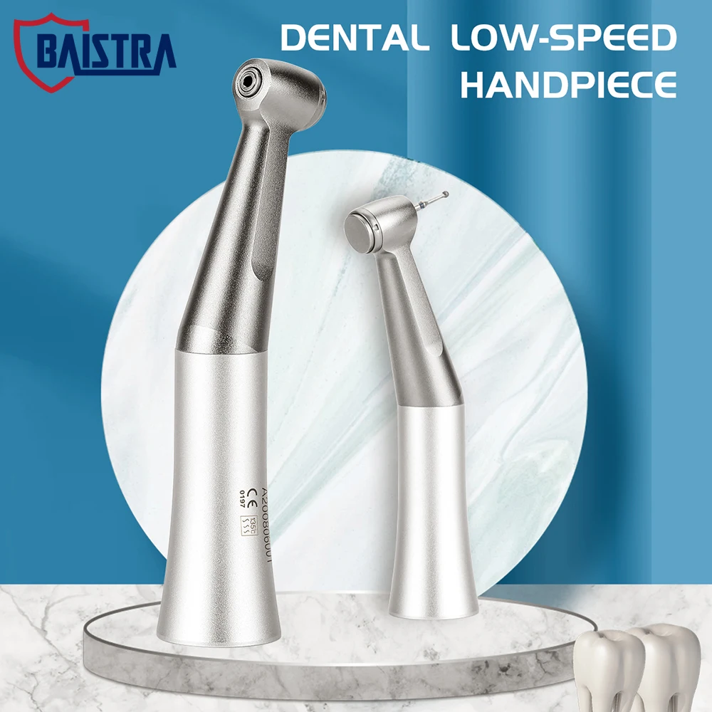 Dental Contra Angle Low Speed Handpiece for FG 1.6mm Burs 1:1 Direct Drive Max 20,000rpm Dentist Polishing Tools & Devices