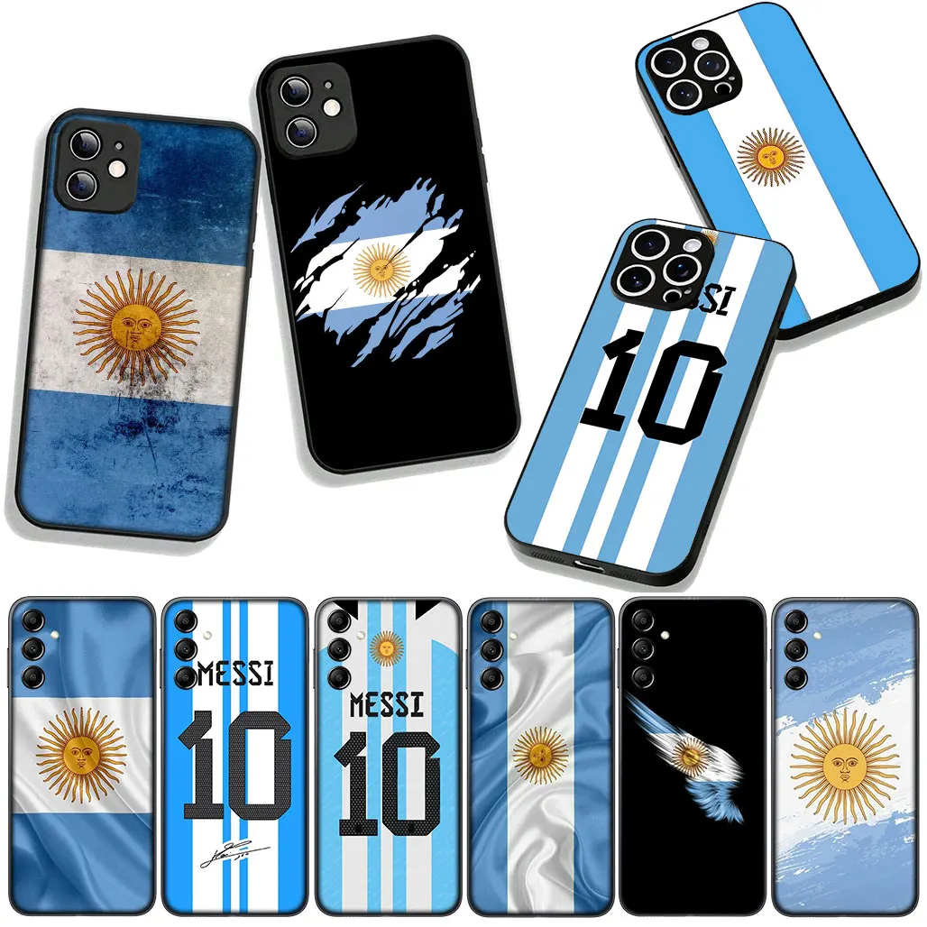 Фото Для Motorola Moto G54 G05 G24 G45 G55 G75 G9 G85 G15 Power Edge 50 30 Ultra Fusion 40 neo Pro Чехол Аргентина Флаг 10 Футбол №1