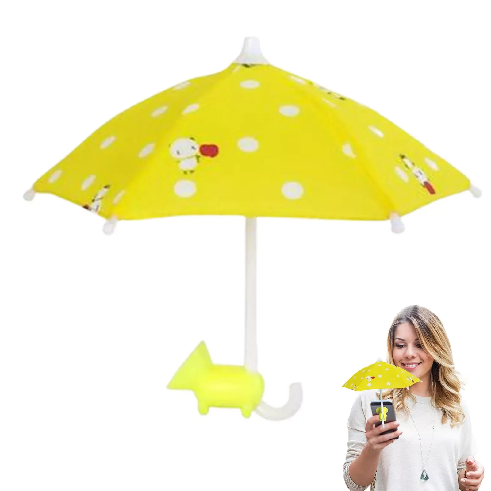 

Lovely Sun Umbrella Mini Sunshade Umbrella Suction Cup Stand Outdoor Sun Hood Block Glare Holder
