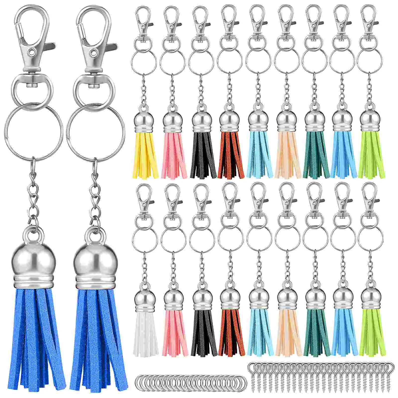 

1 Set Keychain Maker Kit Key Chain Tassels Keychain Rings Keychains Supplies