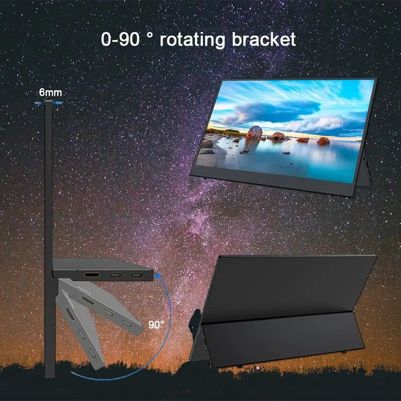 

14,1 дюймовый портативный дисплей для смартфонов компьютеров Ps5/коммутационный игровой и Киберспорт внешний экран расширения