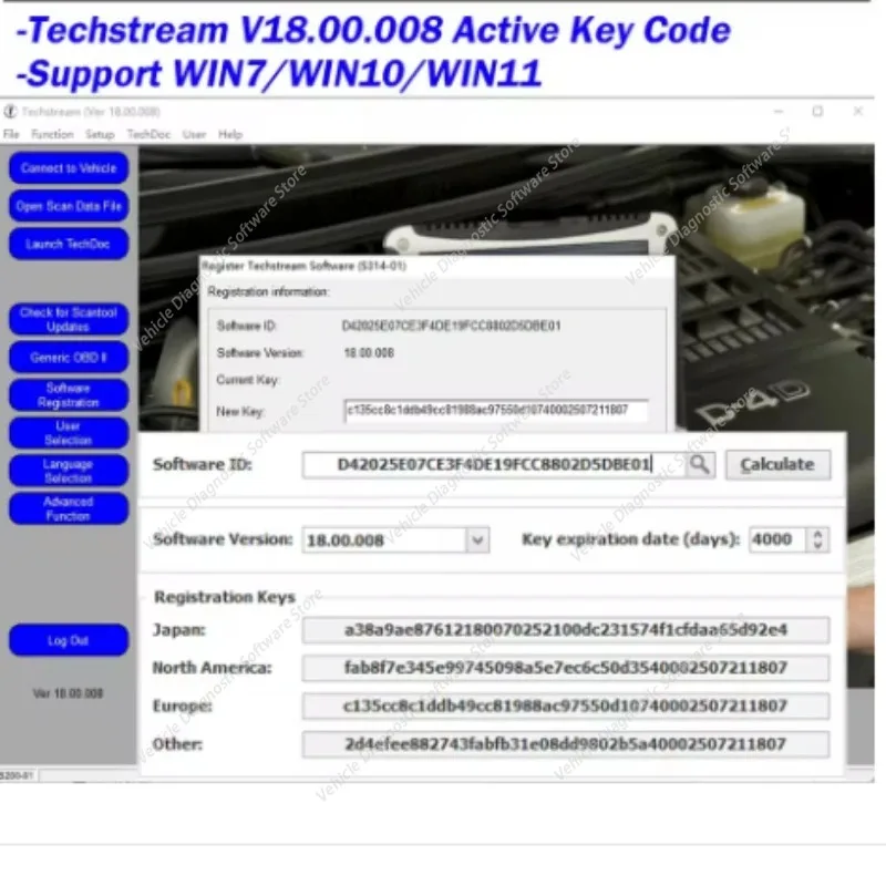 Новейшая версия 2026 года ПО для TOYOTA TIS Techstream 18.00.008: ссылка на программное обеспечение и активационный код, совместимые с MINIVCI MINI VCI (art.: 3920d83171275) - 3920d83171275
