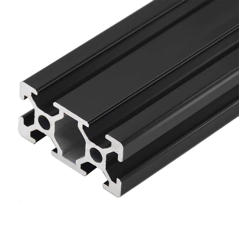 

1PC BLACK 2040 European Standard Anodized Aluminum Profile Extrusion 100-800mm Length Linear Rail For CNC 3D Printer