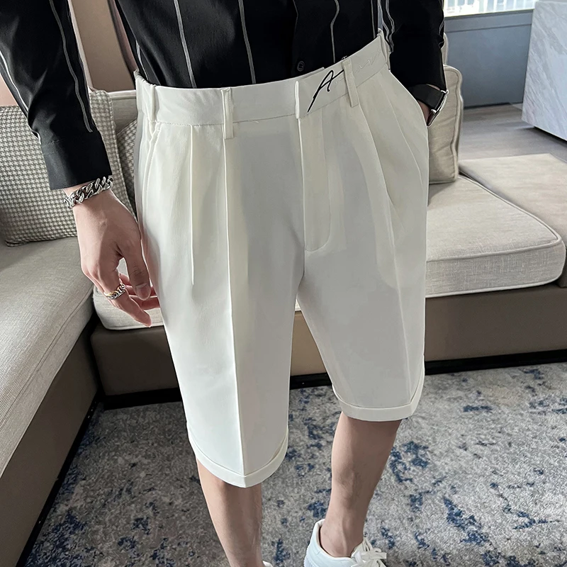 

Мужские украшенные вышивкой платье в деловом стиле брюки Slim Fit Социальный костюм шорты модель повседневных туфель; Свадебные кольца в виде ...