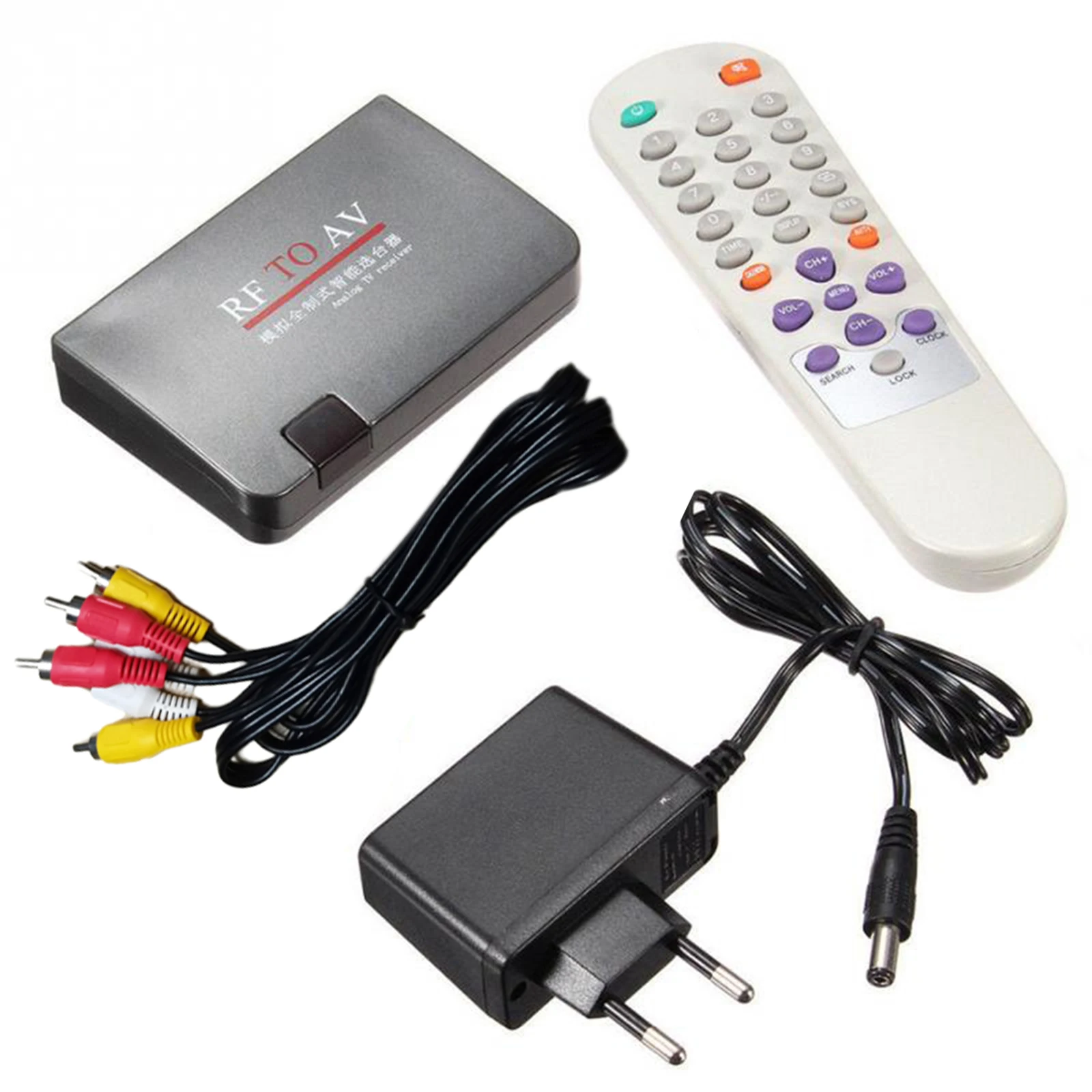 

F To AV Receiver RF To AV Analog Cable TV Receiver Converter USB With Remote Controller RF To AV Converter Tuner