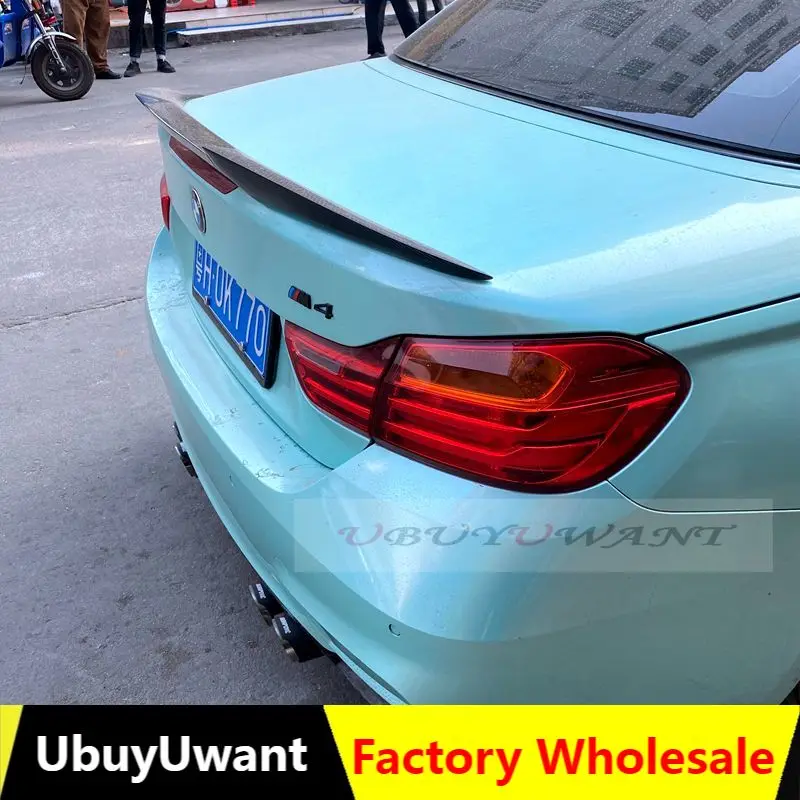 

Задний спойлер для багажника из волокна UBUYUWANT, автомобильная лампа для BMW F33 420i 425i 428i M4 Style 2013 -2019