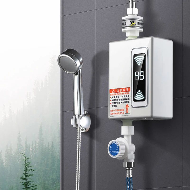 

Tankless Tap Bathroom Kitchen Instant Electric Hot Water Heater Temperature Display Instantaneous Shower Cold Heating Faucet
