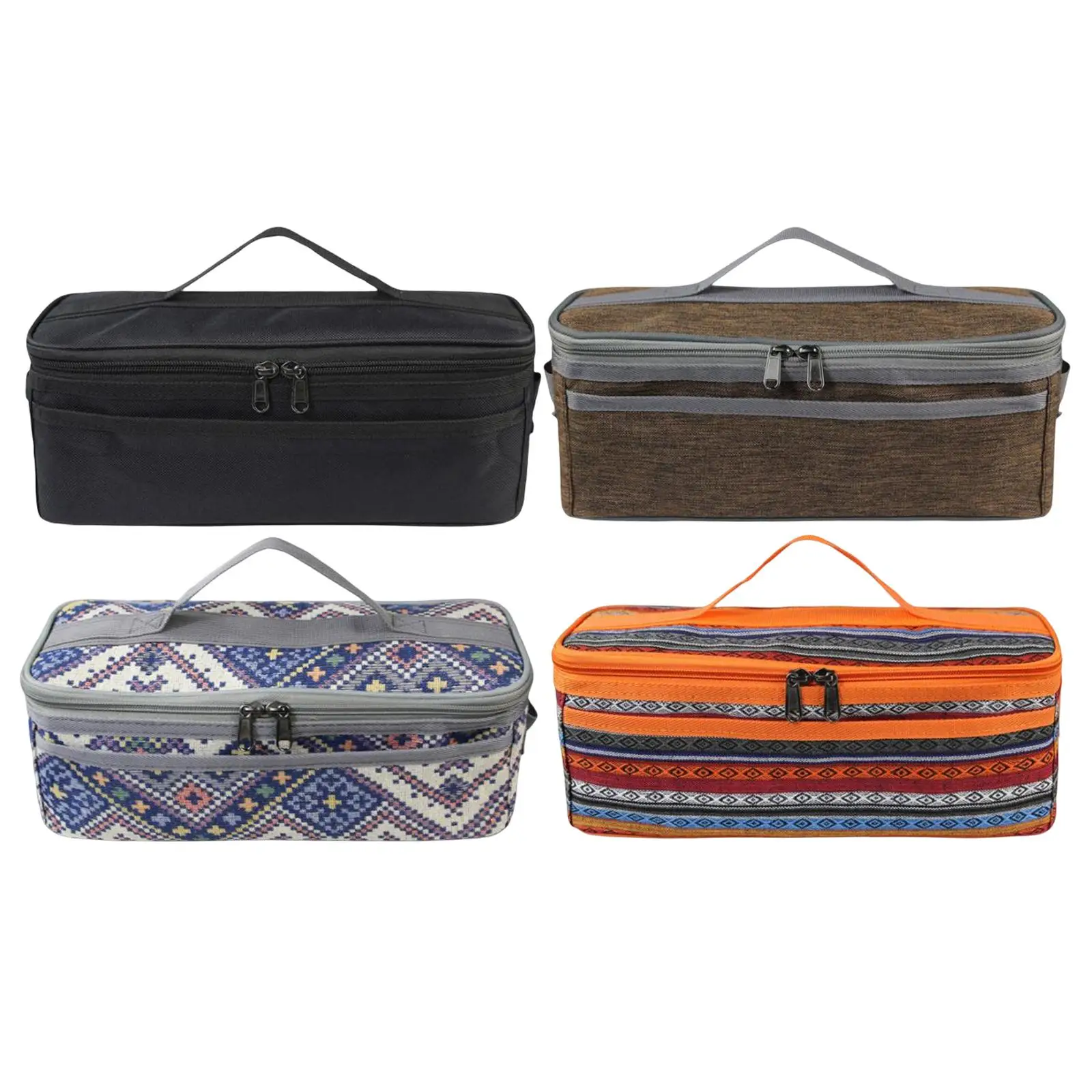 

Multi Pocket Tableware Storage Bag Camping Organizer Case Outdoor for Dinner