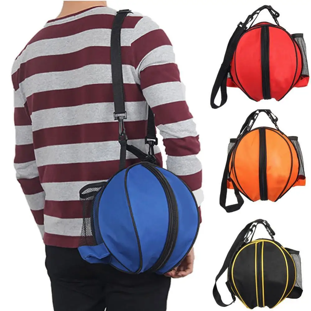 

Basketball Ball Bag Universal Sport Football Volleyball Backpack Handbag Round Shape Adjustable Shoulder Strap Knapsacks Storage