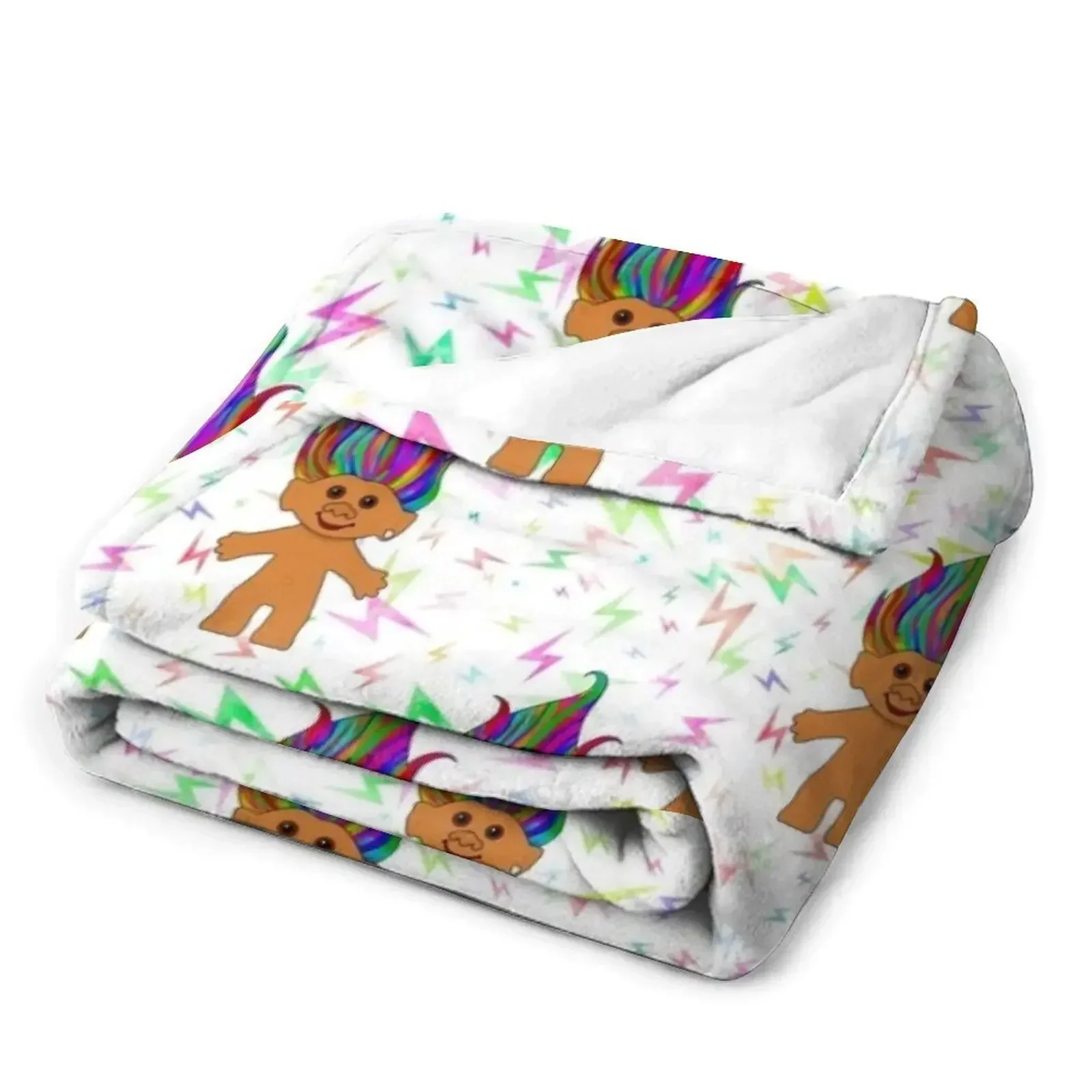 Красочная ретро-кукла-тролль с принтом для детей 90-х годов-одеяло радужными