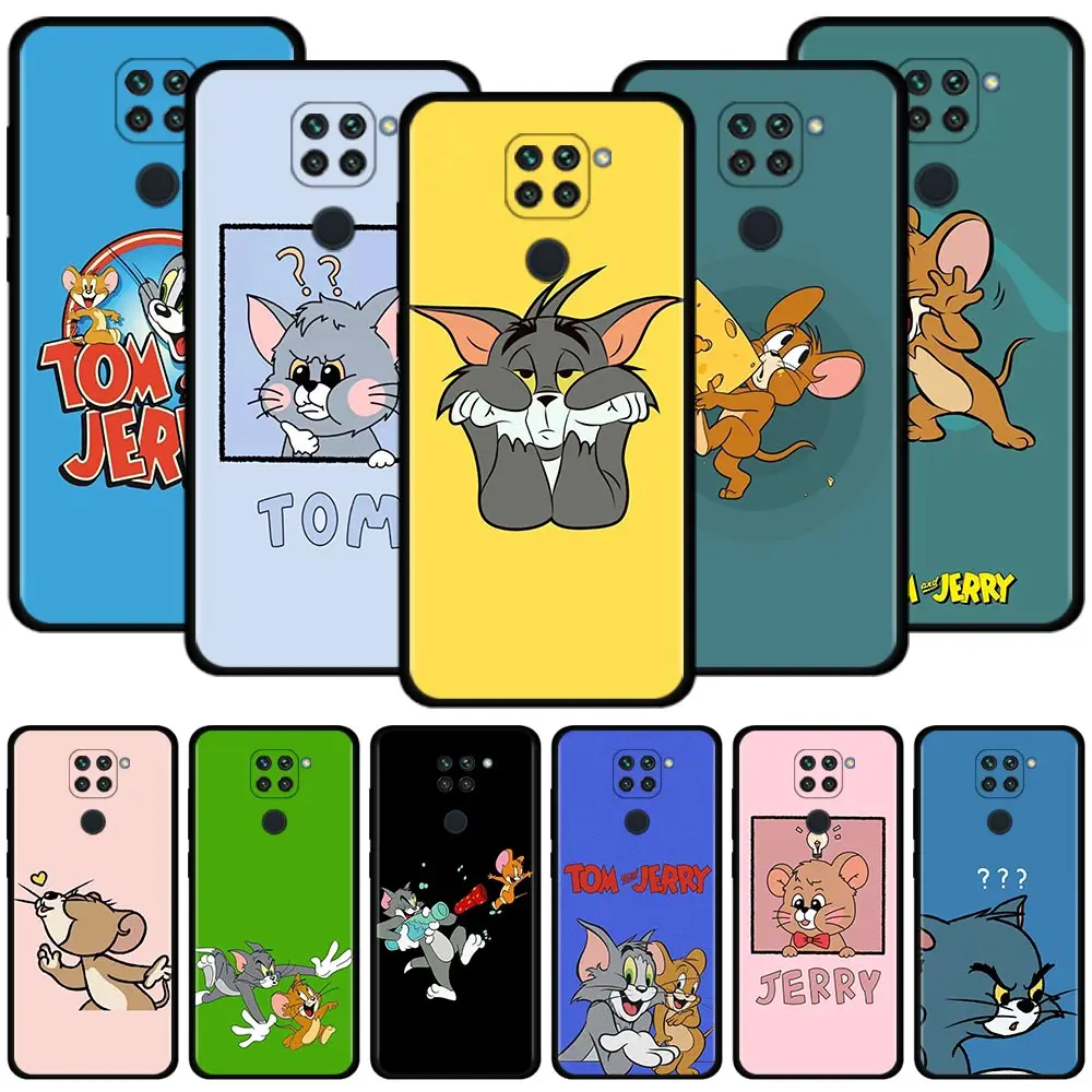 Чехол для телефона Xiaomi Redmi Note 9S 9T 9 8T 11 10 8 Pro 9A 9C 10C K50 K40S K40 Capa Classic Cartoon Tom and Jerry |