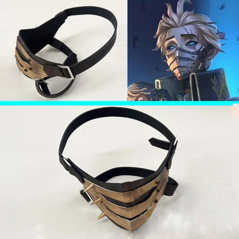 Фото Маска для косплея Identity V: Отшельник Альва Лоренц, маска тюремного надзирателя, для Хэллоуина, карнавала, маскарада, реквизит для ролевых игр №1