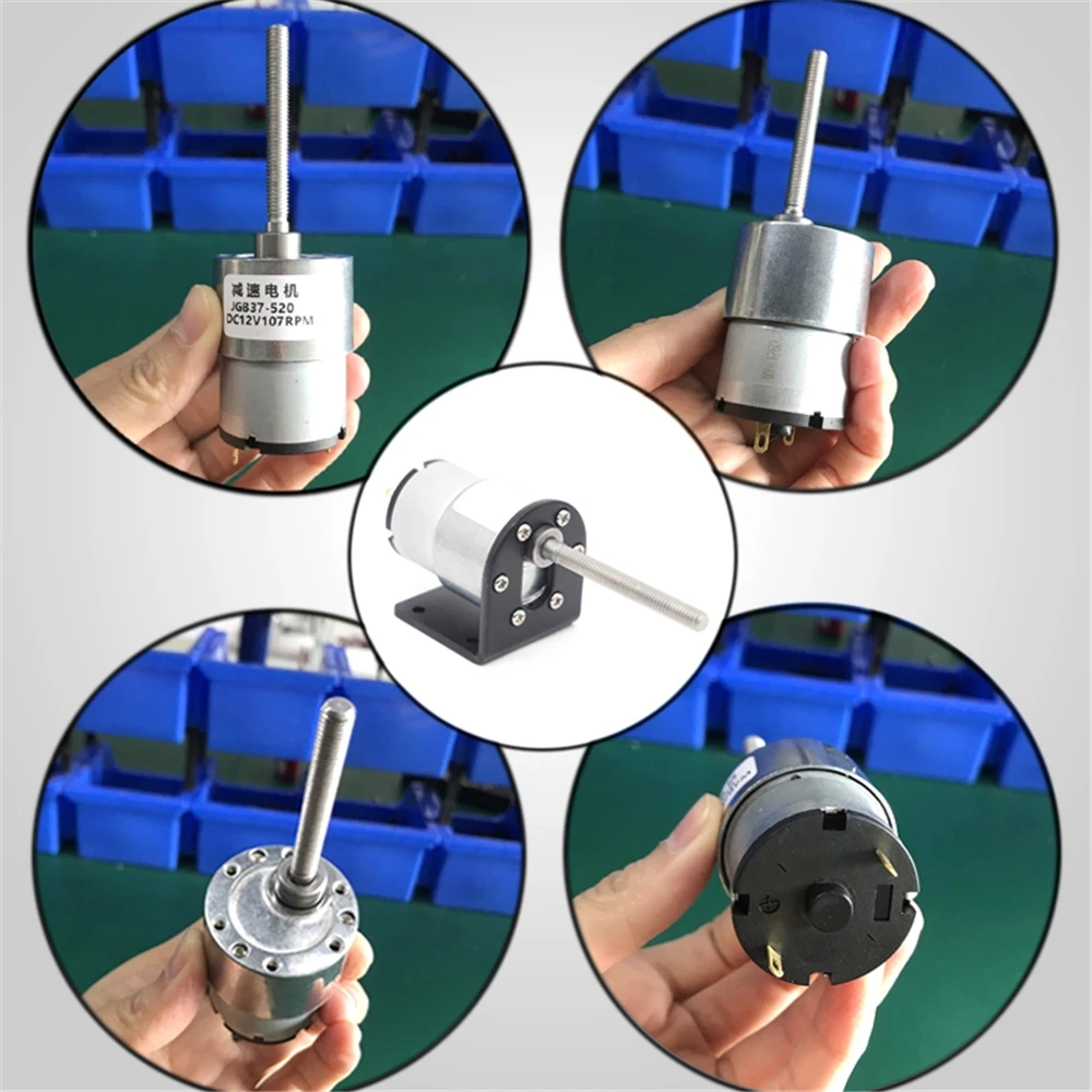 37 мм 520 Резьбовая длинная щетка вала 12 в 24 В постоянного тока редукторный