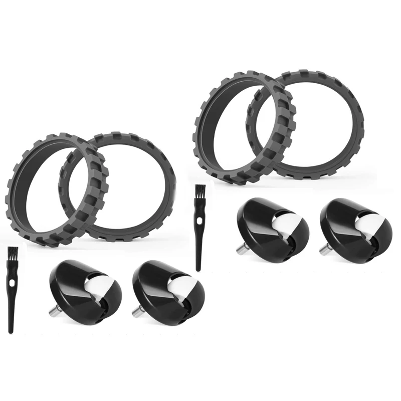

Replace Tires For Irobot Roomba 500,600,700,800,900 Series Vacuum, Front Caster Wheel Assembly (4 Wheel Tires+4 Wheel)