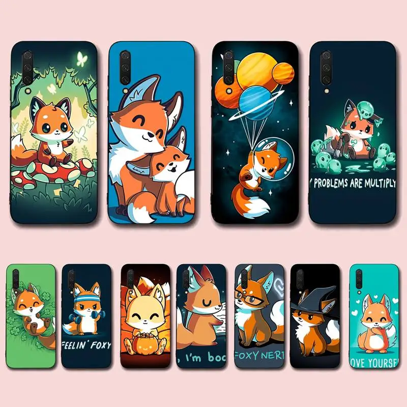 

Cartoon Animal Fox Phone Case for Xiaomi mi 5 6 8 9 10 lite pro SE Mix 2s 3 F1 Max2 3