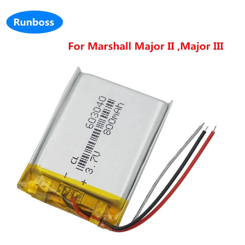 Новый аккумулятор 800 мАч SR603040 VDL603040 для Marshall основная II III Gen 2 3 MID Bluetooth-гарнитура запасной аккумулятор 3-проводная