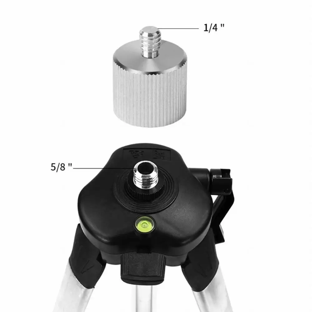 

1pc Level Thread Adapter 5/8'' To 1/4" Adpater For 1/4 Thread Laser Level & Rangefinder 5/8" Tripod Stand