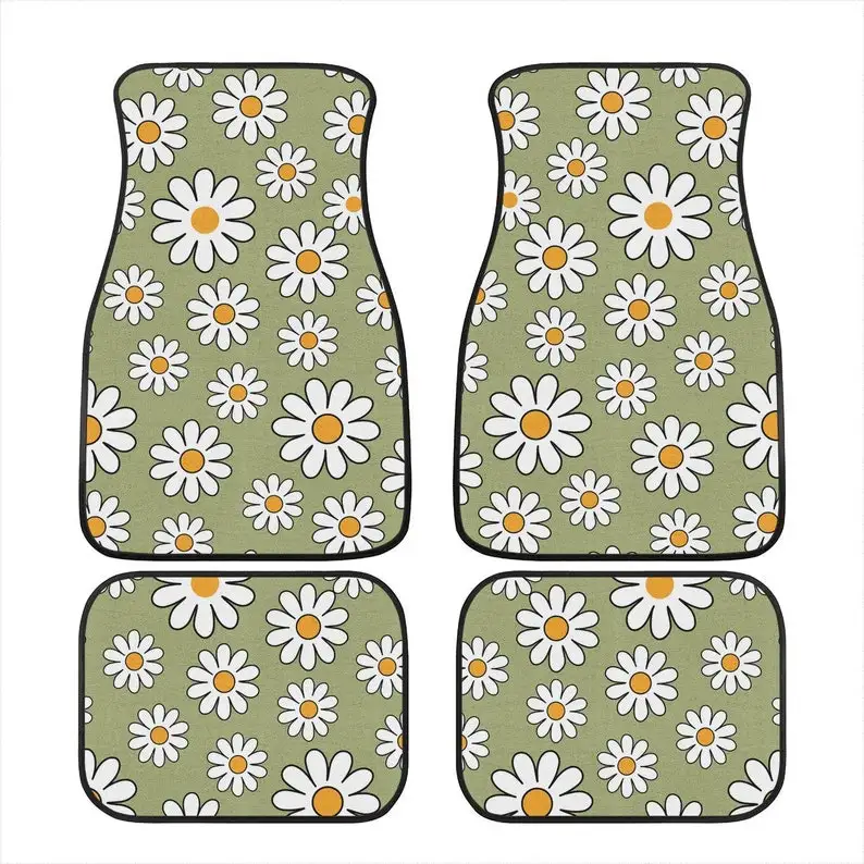 

Flower Power Car Floor Mats, Hippie Car Mat, Car Accessories For Women, Stoner Gifts, Retro Car Accessories, Interior Car Decor,