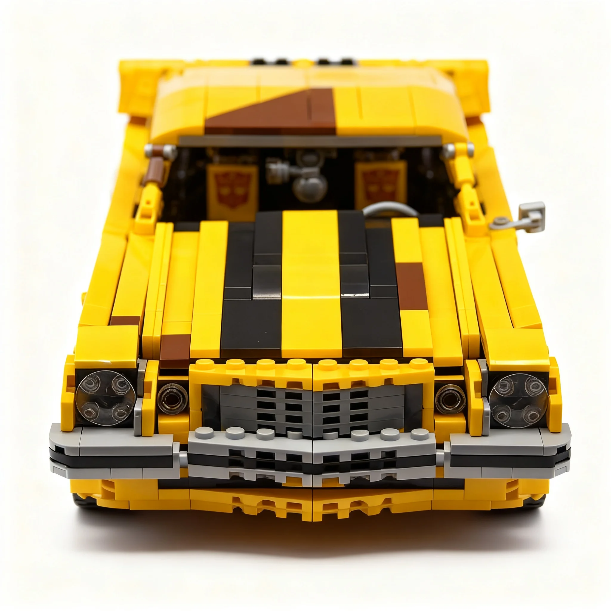 Фото 1355 деталей MOC-модель автомобиля Chevrolet Camaro Z28 Clunker Bumblebee, конструктор, архитектурная модель, рождественский подарок, DIY-сборка №2