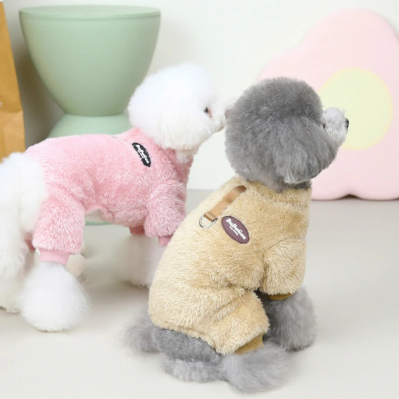 

Multi Colors Four Legs Warm Jumpsuits for Dog Clothes Autumn and Winter Pet Clothing Newest 2022 Dog Overalls with Pull Ring