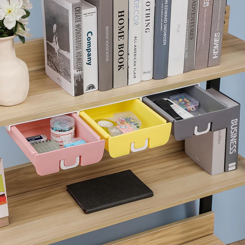 

Ящик для хранения косметики без перфорации под столом, для спальни, комода, стола, общежития, ящик для хранения канцелярских принадлежносте...