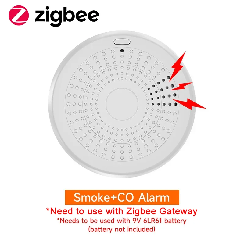 

Умный детектор CO и дыма Tuya Zigbee