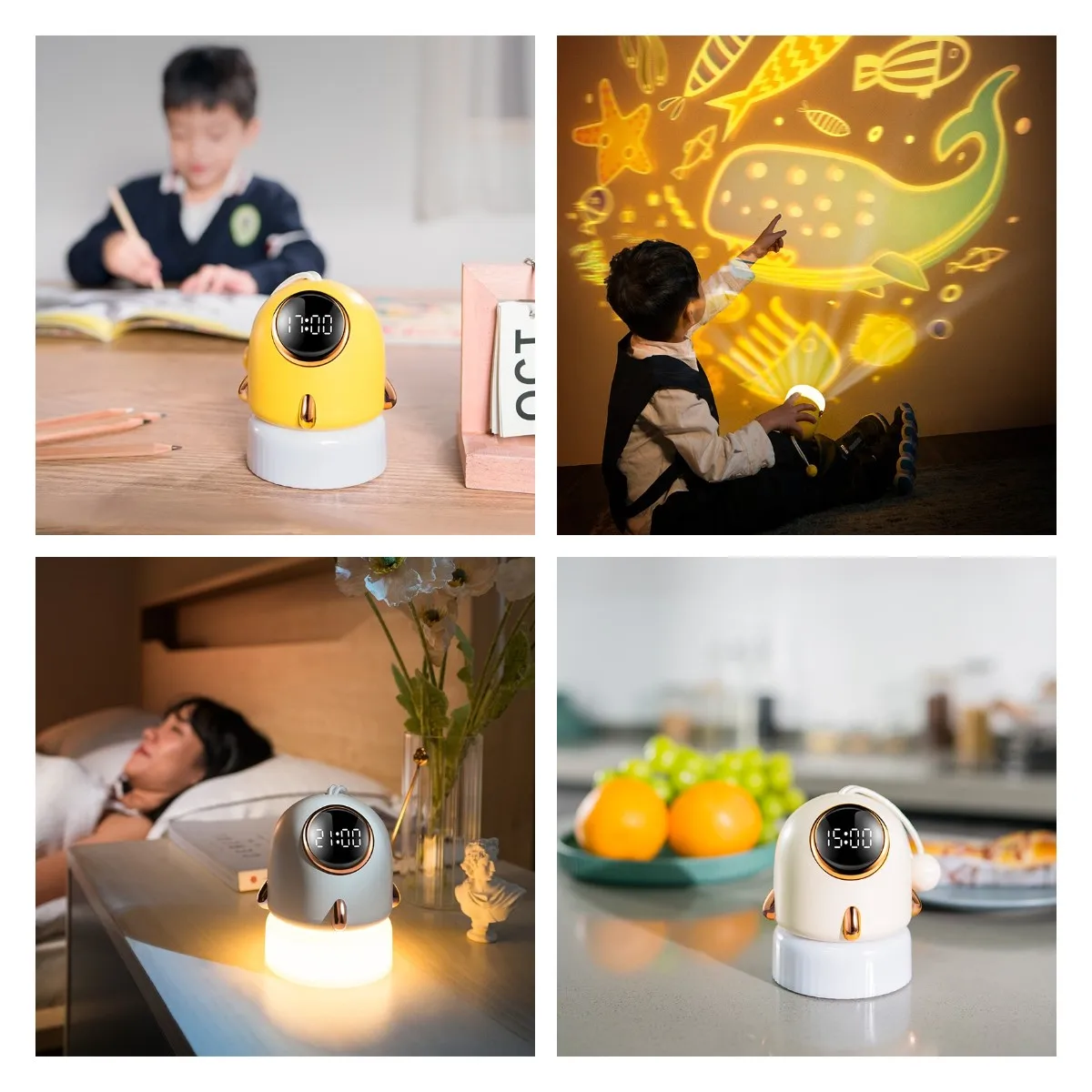 Светодиодная проекционная лампа с мультяшным рисунком USB-светильник таймером